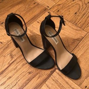 Steve Madden Carrson Black Leather Heels